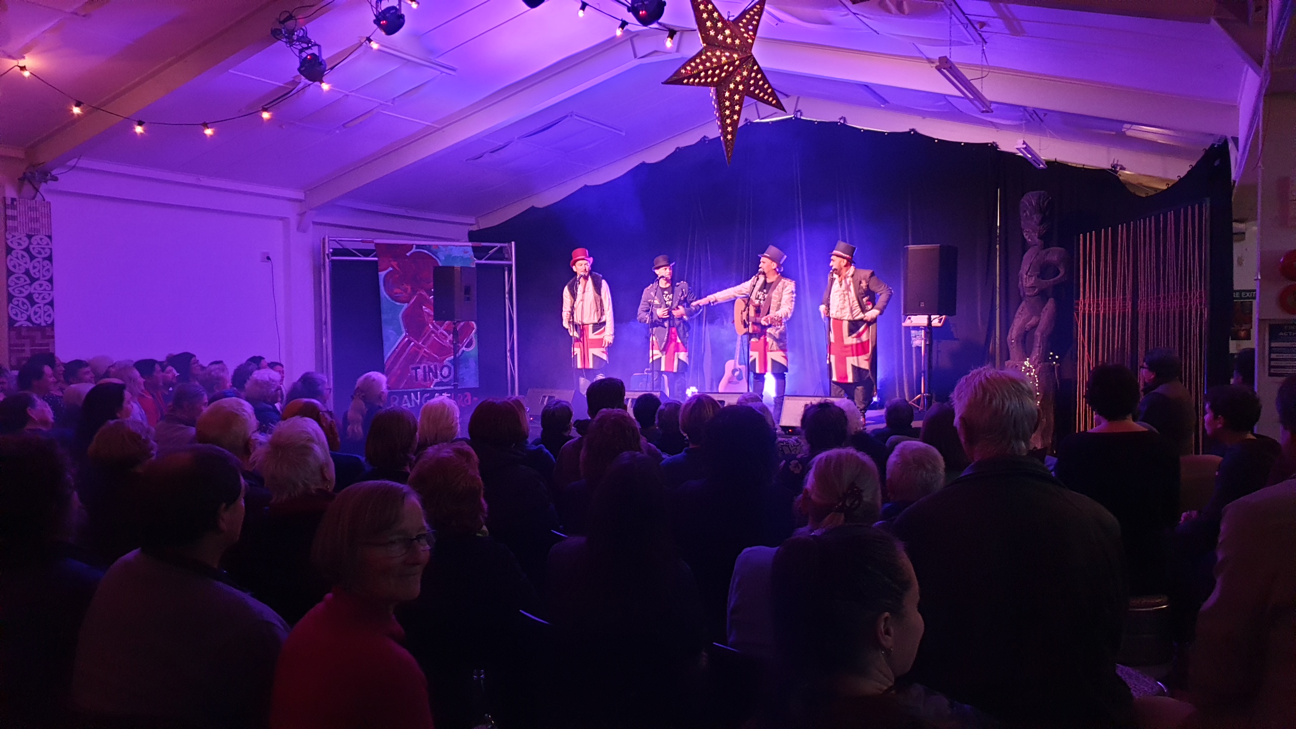 Māori Side Steps perform at the Māoriland Hub